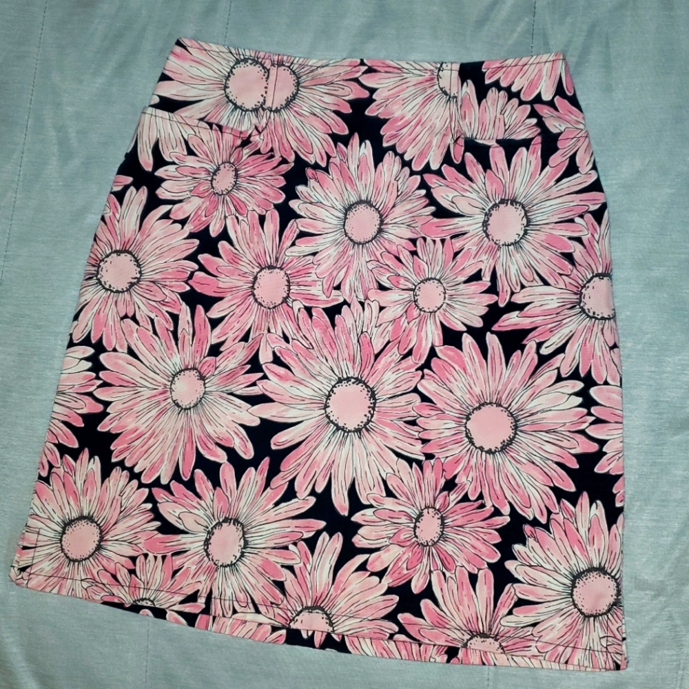 Talbots Petite 6 Pink Floral 💗 Skirt